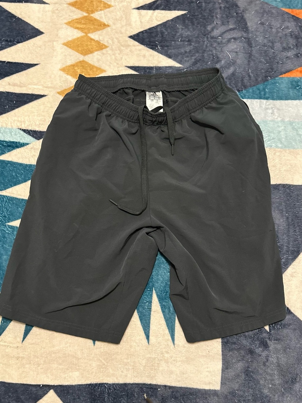 adidas Black Athletic Drawstring Shorts